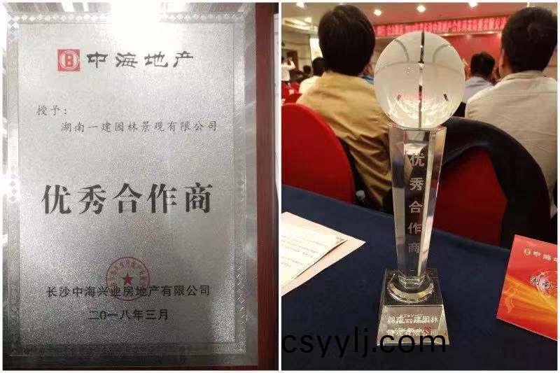 一(yi)建(jian)園林(lin)——長(zhang)沙中(zhong)海(hai)地産“優秀郃(he)作商”！